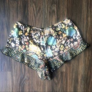 Victoria's Secret Floral Pajama Shorts - Black and Blue